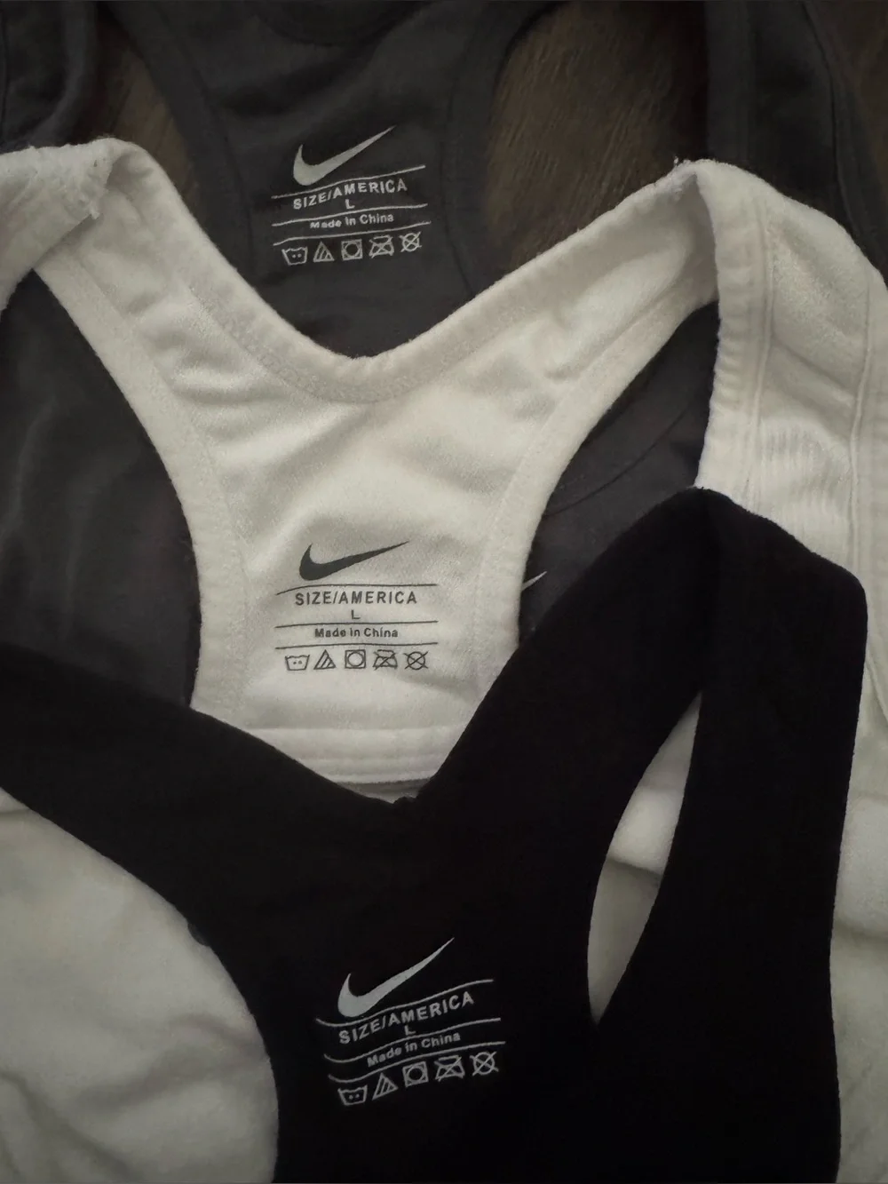 Nike Women’s Sports Bra Trio - Black, White, Gray